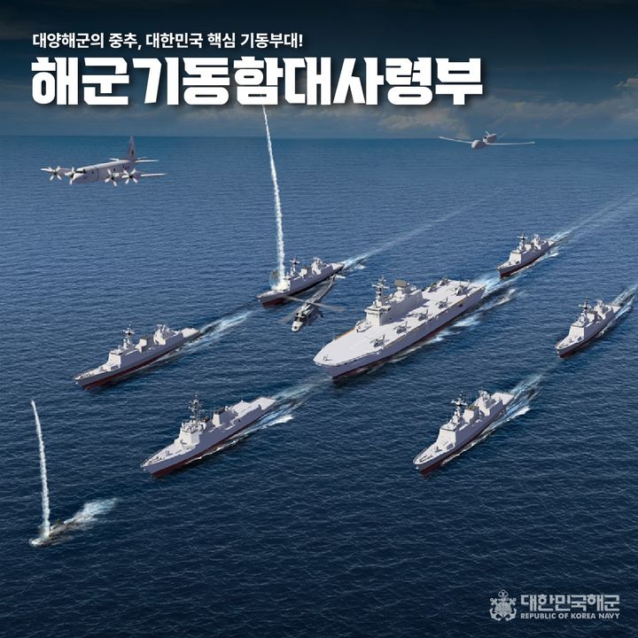 [제주=뉴시스] 기동함대사령부 항진도. (사진=해군 제공) 2025.02.02. photo@newsis.com *재판매 및 DB 금지