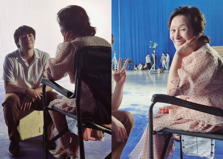 [서울=뉴시스] 배우 손석구(41)가 JTBC 새 드라마 '천국보다 아름다운'에서 부부 호흡을 맞춘 대선배 김혜자(83)와의 비하인드 스토리를 공개했다. (사진=인스타그램) *재판매 및 DB 금지