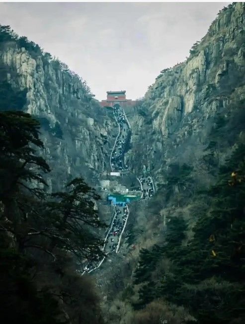 중국 산둥성 태산. (출처: 바이두) 2025.02.03. *재판매 및 DB 금지