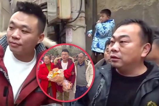 기다림 끝에 재회한 펑딩이와 가족들. (출처 = 사우스차이나모닝포스트) *재판매 및 DB 금지
