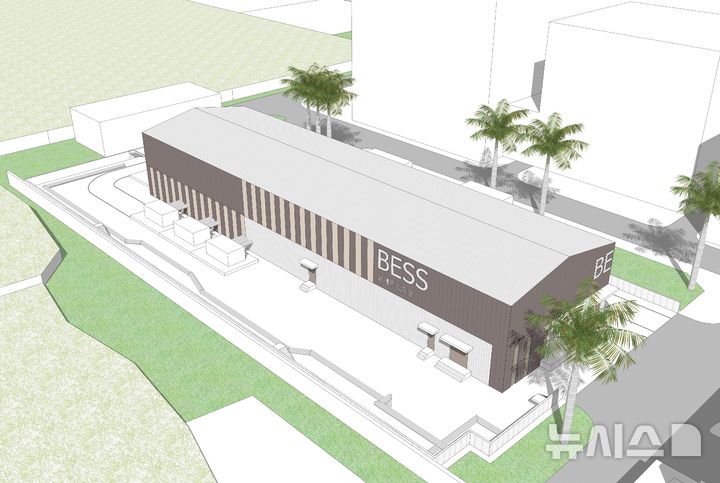 [세종=뉴시스]한국남부발전은 제주지역에 급증하고 있는 출력제어를 완화하고 계통안정화를 도모하기 위한 중앙계약시장형 장주기 BESS(Battery-ESS)를 착공했다.(사진=남부발전 제공)