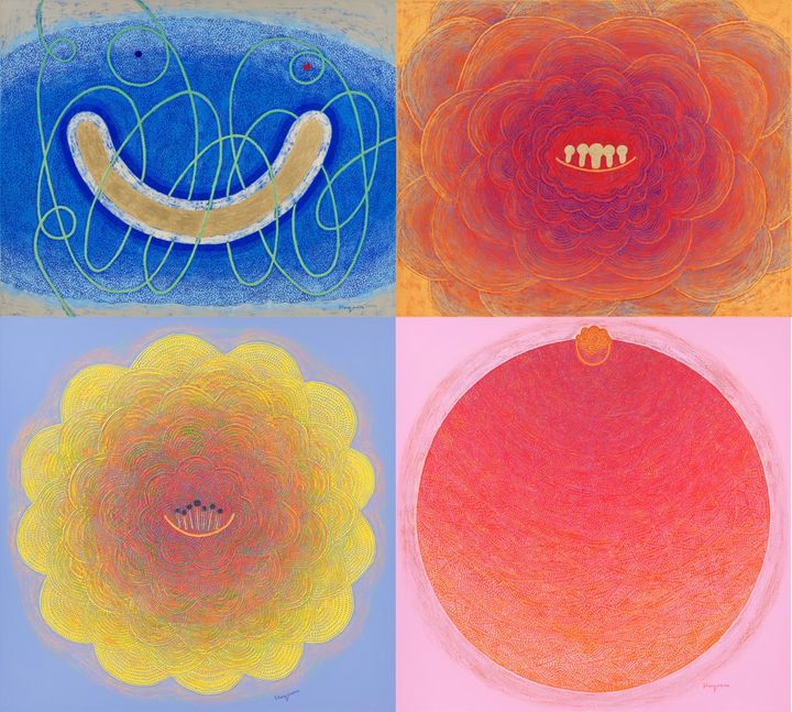 김호연 작가의 '웃음꽃' 초대 전시가 마포아트센터 갤러리맥과 스튜디오 3에서 열린다. *재판매 및 DB 금지