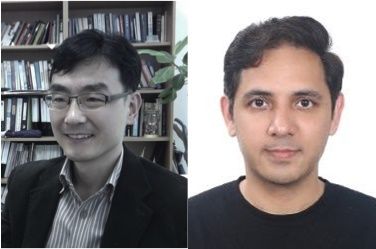 [울산=뉴시스] 구미현 기자 = UNIST 연구진. 사진 왼쪽부터 허민섭 교수, 제1저자&nbsp; 마노즈 쿠마르 (Manoj Kumar) 박사 photo@newsis.com *재판매 및 DB 금지