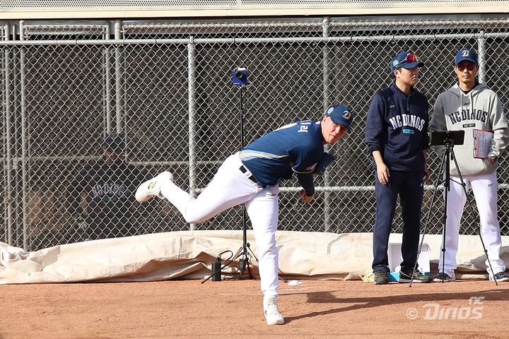 프로야구 NC 다이노스 외국인 투수 라일리 톰슨이 불펜 투구를 하고 있다. 2025.02.03. (사진=NC 제공) *재판매 및 DB 금지