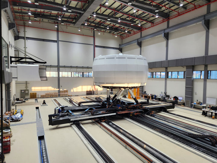 [광주=뉴시스] 광주 첨단3지구 인공지능집적단지에 구축된 자율주행 드라이빙 시뮬레이터. (사진=광주시청 제공). photo@newsis.com *재판매 및 DB 금지