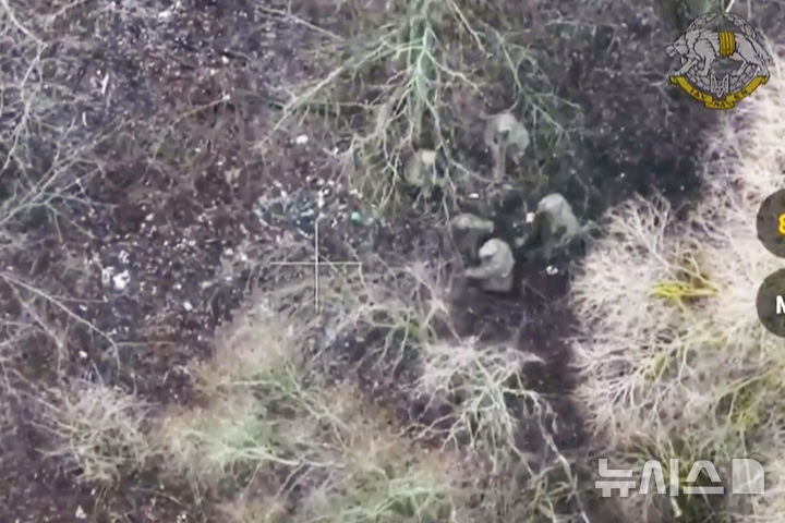 [쿠르스크=AP/뉴시스] 우크라이나 대통령실이 지난 1월 11일(현지 시간) 공개한 자료 사진으로, 우크라이나군이 러시아 쿠르스크 국경 지역에서 러시아군과 함께 싸우는 북한 군인 2명을 생포하는 모습. 2025.07.03.