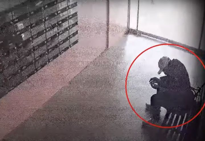 [서울=뉴시스] 4일 '대한민국 경찰청' 공식 유튜브 채널에 '아파트 현관에서 떠나지 않던 사람…가까이 다가가니' 라는 제목의 영상이 올라왔다. (사진=유튜브 갈무리) 2025.02.05. photo@newsis.com *재판매 및 DB 금지