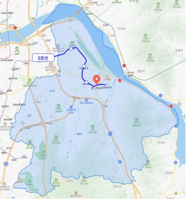 [서울=뉴시스] 지하철 노선 현황 (서울시↔하남시). 2025.02.05 (사진 제공=서울시) photo@newsis.com *재판매 및 DB 금지