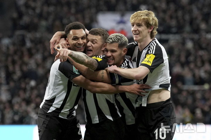 [뉴캐슬=AP/뉴시스] 잉글랜드 프로축구 프리미어리그(EPL) 뉴캐슬 유나이티드. 2025. 2. 5.