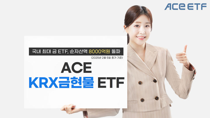 한투운용 "ACE KRX금현물 ETF 순자산액 8000억 돌파"