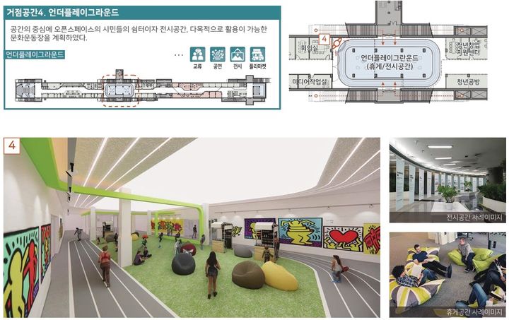 [청주=뉴시스] 충북 청주시 대현지하상가 리모델링 조성안. (사진=청주시 제공) photo@newsis.com *재판매 및 DB 금지