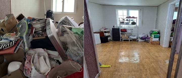 [인천=뉴시스] 개선된 저장강박증 의심가구 모습. (사진=연수구 제공) 2025.02.07. photo@newsis.com *재판매 및 DB 금지