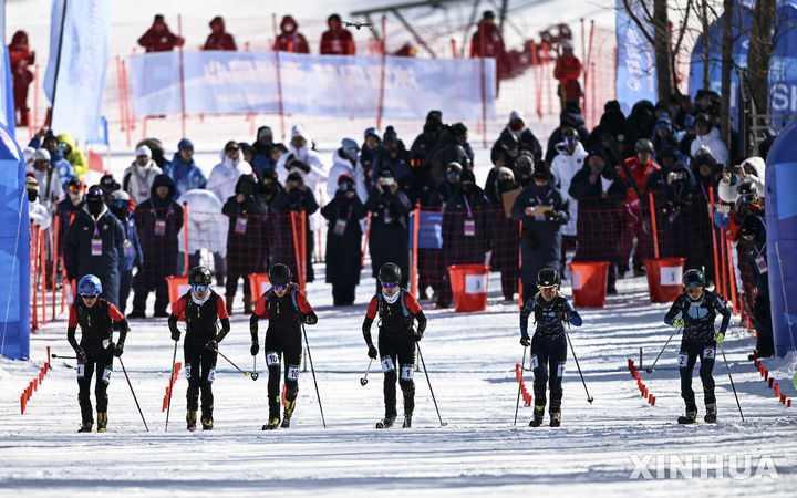 [야부리=신화/뉴시스] 2025 하얼빈 동계아시안게임 산악스키 경기 장면. 2025. 2. 9.