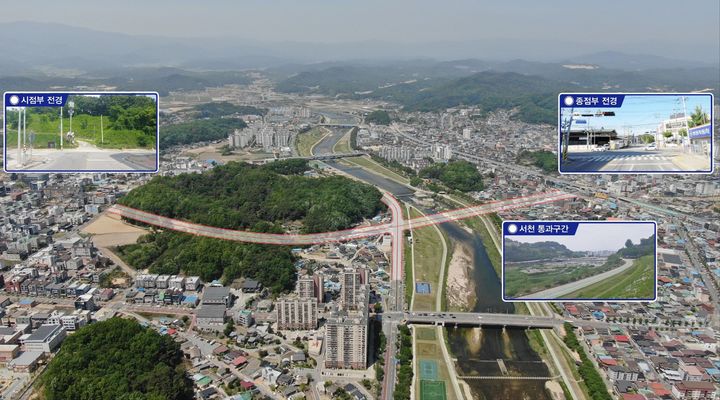 [영주=뉴시스] 영주시 가흥신도시~세무서네거리 도시계획도로 추진계획도. 2025.02.10. (사진=영주시 제공) photo@newsis.com *재판매 및 DB 금지