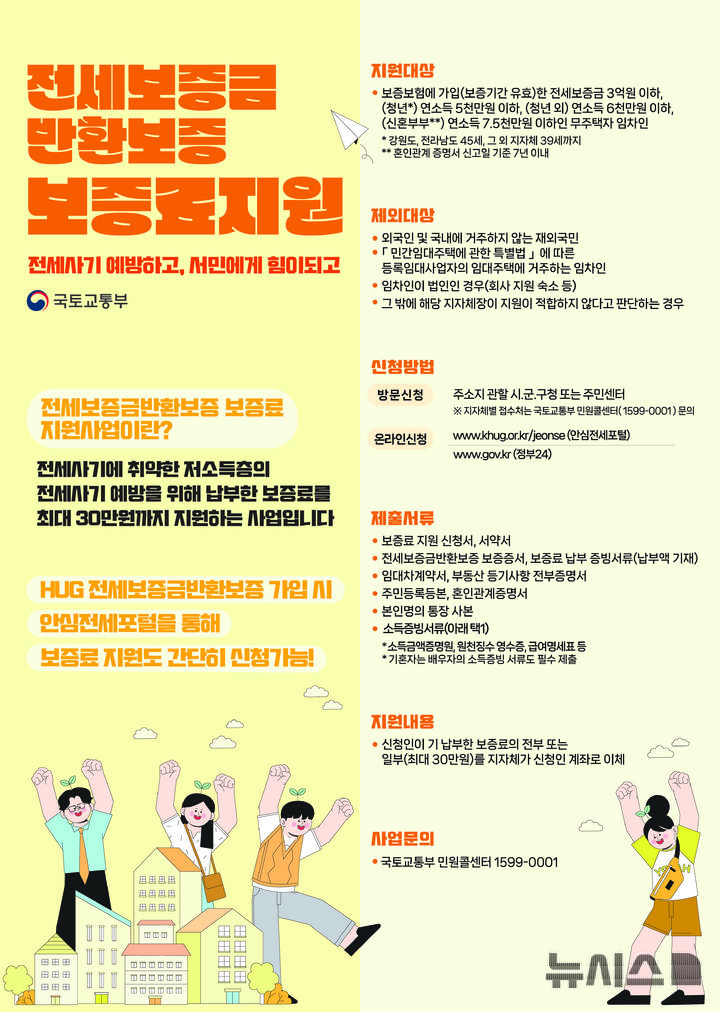 [성남=뉴시스] 성남시 전세보증금 반환보증 보증료 지원 안내문. (사진=성남시 제공) 2025.02.10. photo@newsis.com