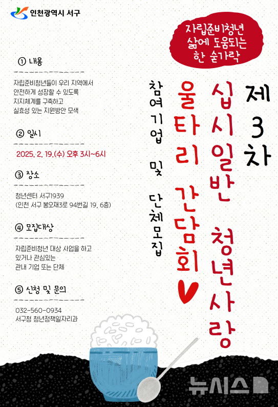 [인천소식]서구, '자립준비청년 지원' 정책간담회 개최 등