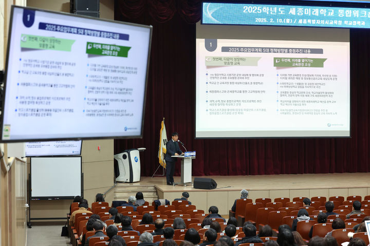 [세종=뉴시스] 세종미래학교 통합 공동 연수회 모습.(사진=세종시 제공)2024.02.10. photo@newsis.com *재판매 및 DB 금지