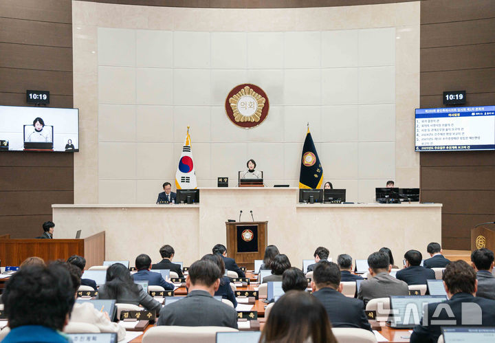 [용인=뉴시스] 10일 개회한 제290회 용인시의회 임시회. (사진=용인시의회 제공) 2025.02.10. photo@newsis.com