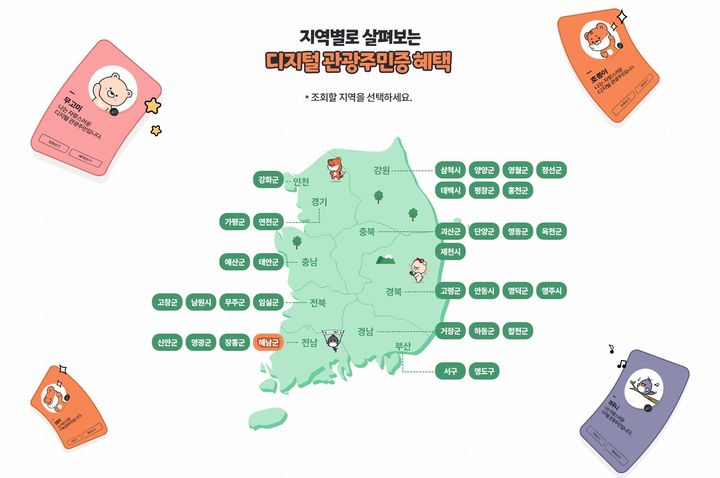 [해남=뉴시스]디지털 관광주민증 안내. *재판매 및 DB 금지