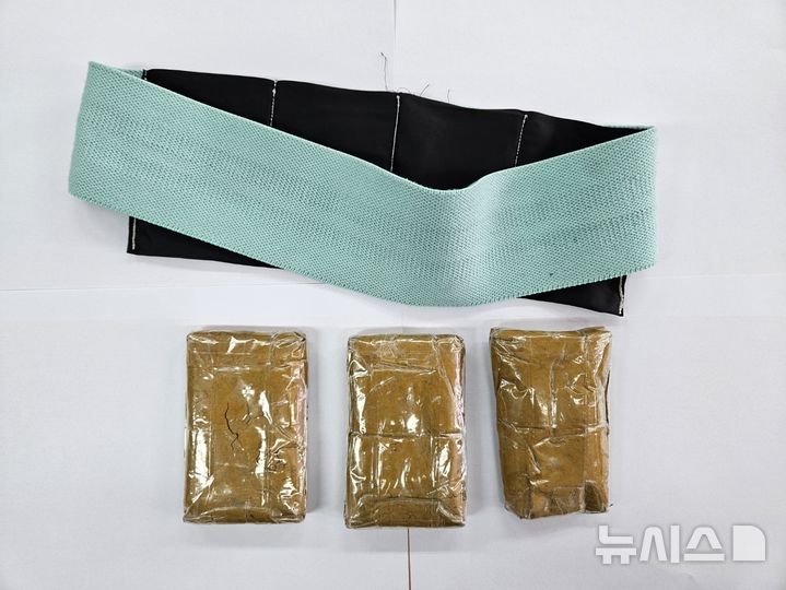 [의정부=뉴시스] 찰흙 형태로 가공한 금괴 압수물. (사진=경기북부경찰청 제공) 2025.02.11 photo@newsis.com