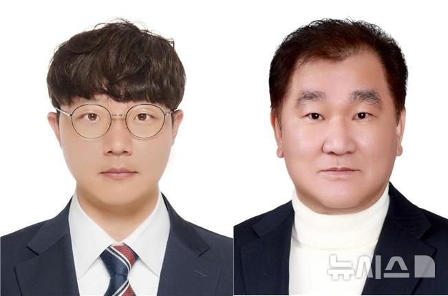 [창원=뉴시스]4·2 재보선 창원시 제12선거구 도의원 선거 국민의힘 후보 신청자 정희성(왼쪽) 홍현기씨.(사진=국민의힘 경남도당 제공) 2025.02.11.