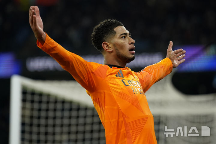 [맨체스터=AP/뉴시스]레알 마드리드 벨링엄. 2025.02.11.