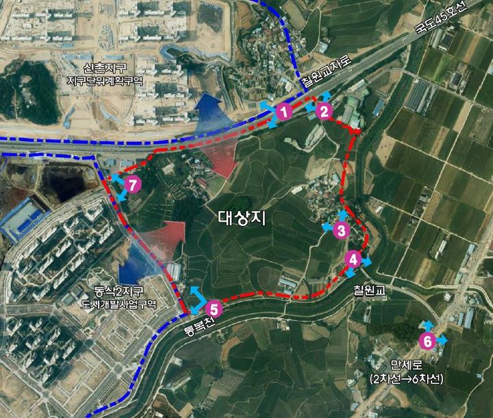 [수원=뉴시스] 평택 수촌지구 도시개발사업 대상지. (사진=경기도 제공) *재판매 및 DB 금지