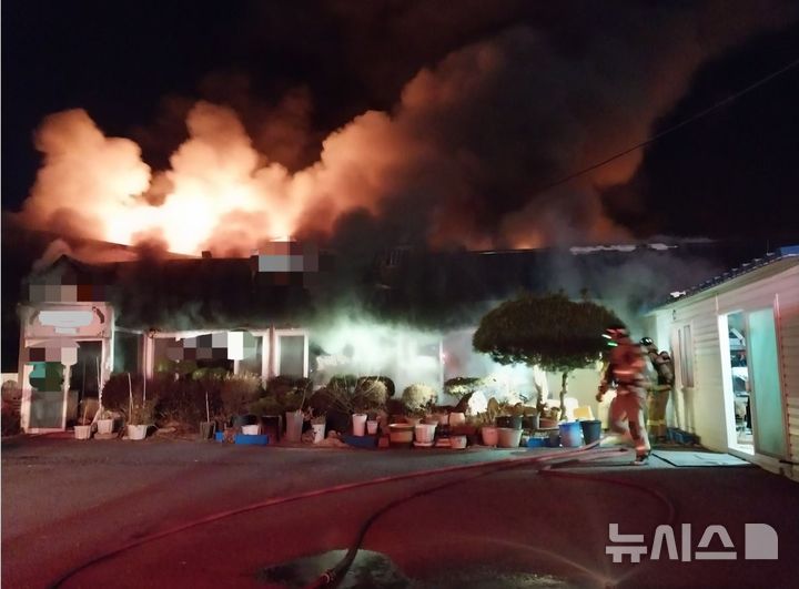 경주시 안강읍 양월리 음식점 화재 현장