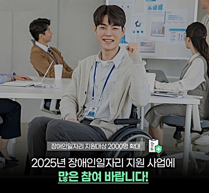 보건복지부 2025년 장애인일자리 지원 사업. *재판매 및 DB 금지