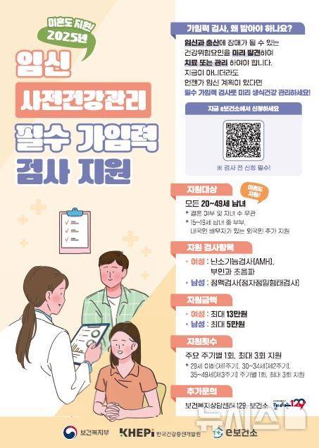 [오산=뉴시스] 오산시 임신사전건강관리지원사업 안내 포스터. (사진=오산시 제공) 2025.02.12. photo@newsis.com 