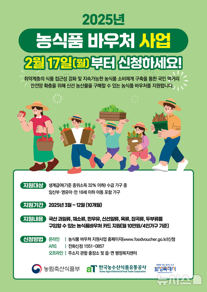 [화성=뉴시스] 농식품 바우처 지원사업 디지털 홍보자료. (사진=화성시 제공) 2025.02.12. photo@newsis.com