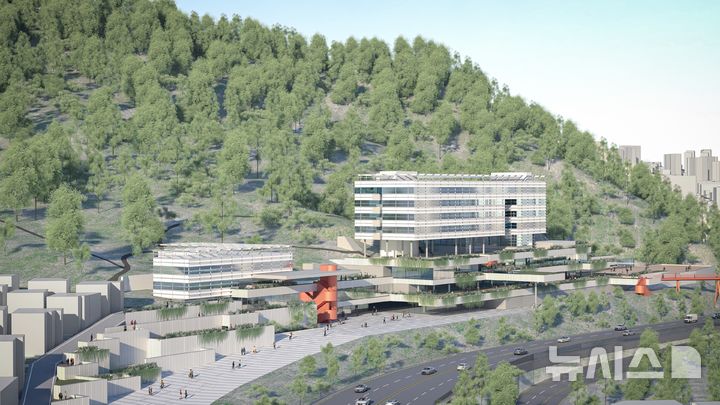 [부산=뉴시스] 부산 북구 신청사 설계 공모 당선작으로 선정된 '청사 산책'. (사진=북구청 제공) 2025.02.12. photo@newsis.com *재판매 및 DB 금지