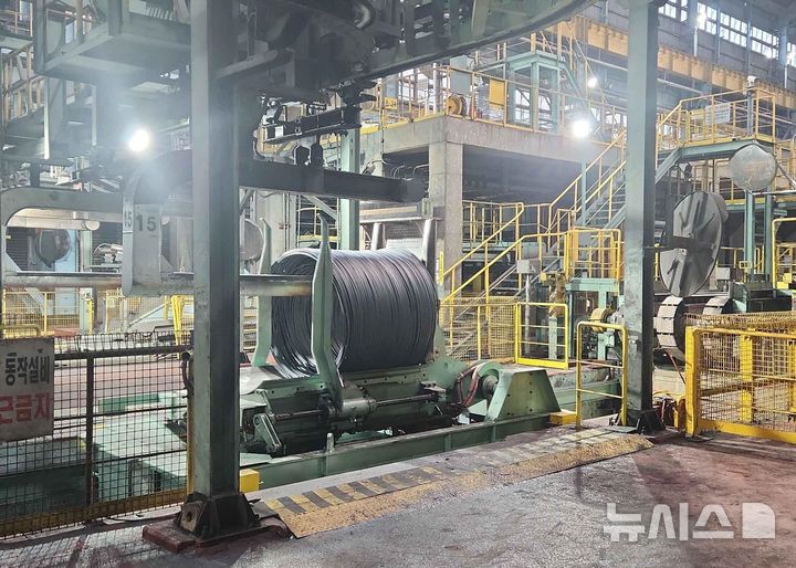 [포항=뉴시스] 안병철 = 포항제철소 현장에서 Coil Car가 선재코일을 운반하고 있다.(사진=포스코 제공) 2025.02.12. photo@newsis.com