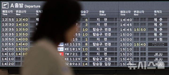 '저시정 특보' 청주공항 짙은 안개…항공기 9편 지연