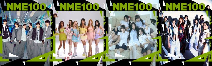 [서울=뉴시스] 왼쪽부터 투어스, 캣츠아이, 리센느, 배드빌런. (사진 = NME 캡처) 2025.02.13. photo@newsis.com *재판매 및 DB 금지