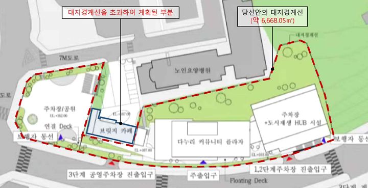 대지경계선을 초과한 브릿지 카페 *재판매 및 DB 금지