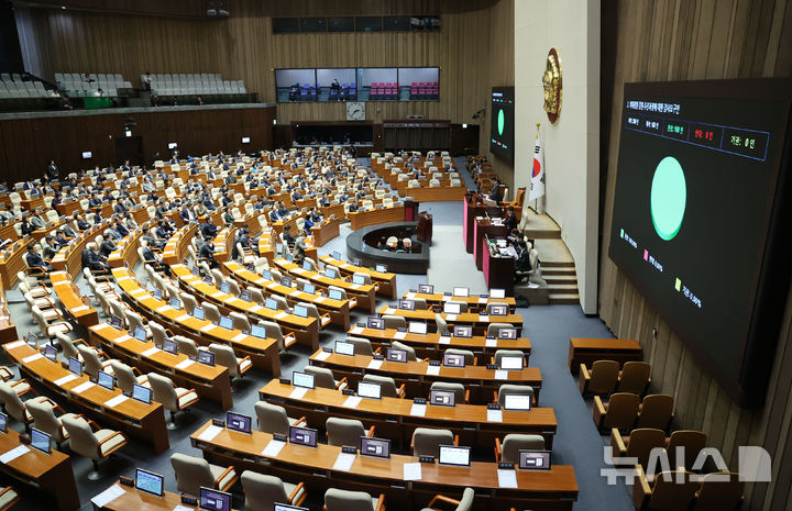 [서울=뉴시스] 권창회 기자 = 서울 여의도 국회 본회의장 모습. 2025.02.14. kch0523@newsis.com