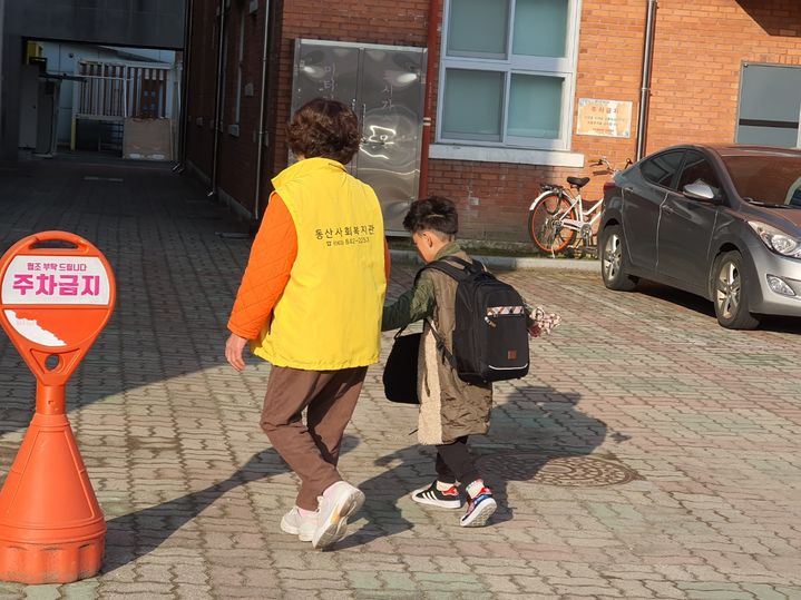 아동 안심 등교 수호대 든든해요 (사진=익산시 제공) *재판매 및 DB 금지