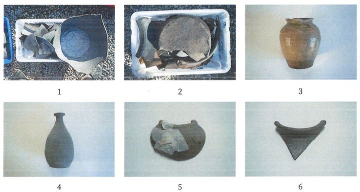 [청주=뉴시스] 충북도청 후생복지관 건립 부지에서 출토된 매장유산. photo@newsis.com *재판매 및 DB 금지
