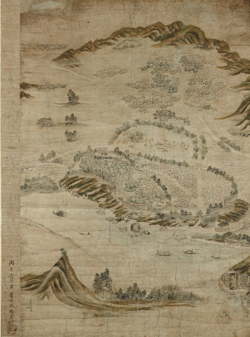 [진주=뉴시스]진주성도(사진=국립진주박물관 제공).2025.02.17.photo@newsis.com *재판매 및 DB 금지