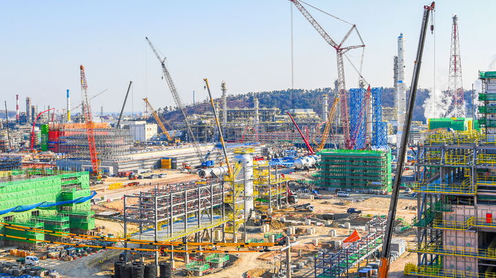 [서울=뉴시스] 울산시 온산국가산업단지에서 에쓰오일(S-OIL)의 샤힌 프로젝트 공사가 내년 상반기 완공을 목표로 진행 중이다. (사진=에쓰오일 제공) 2025.2.17. photo@newsis.com *재판매 및 DB 금지