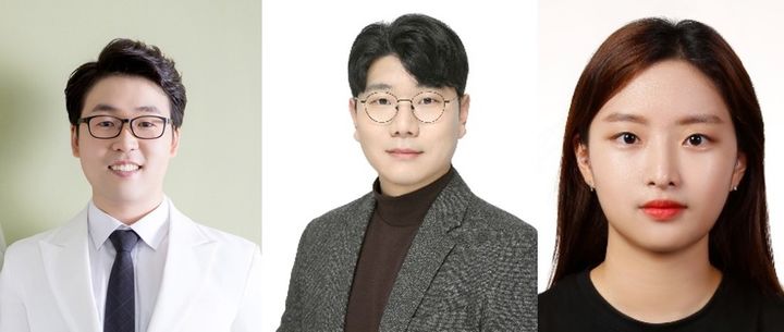 (왼쪽부터) 성균관대 강보석 교수, 가천대 김대건 교수, 성균관대 김명은 박사과정생. (사진=성균관대 제공) *재판매 및 DB 금지