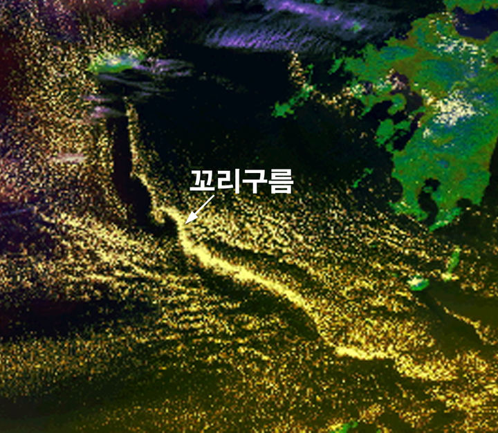 한라산에서 오키나와까지…경이로운 제주도 1000㎞ 꼬리구름