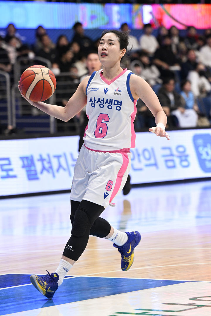 [서울=뉴시스] 여자프로농구 용인 삼성생명의 김아름. (사진=WKBL 제공) *재판매 및 DB 금지