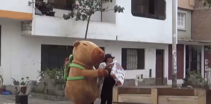 페루에서 경찰이 카피바라로 변장해 마약 사범을 급습했다. (영상=AP통신) *재판매 및 DB 금지