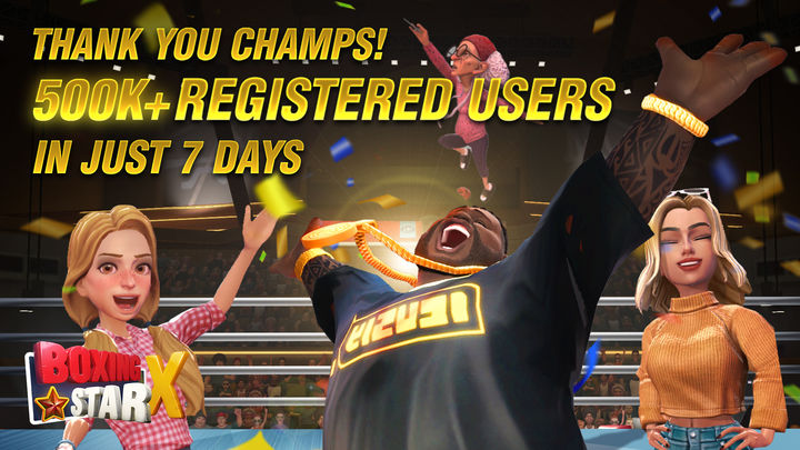 '복싱스타 X' 라인·텔레그램 출시 누적 이용자 50만 돌파