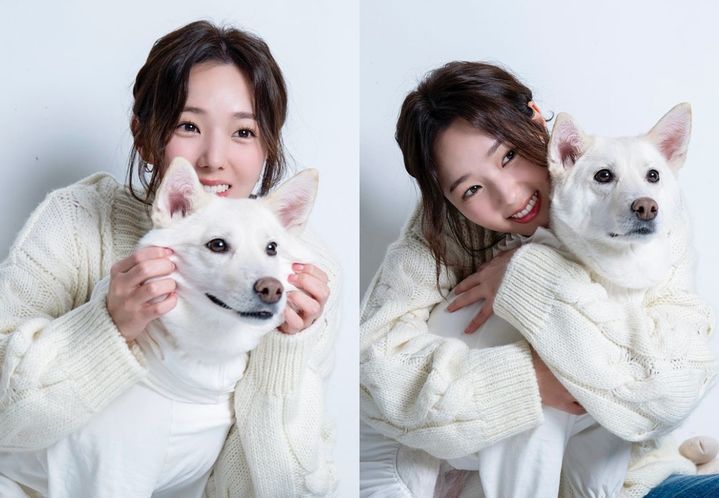 [서울=뉴시스] 배우 채수빈과 그의 반려견 마타. (사진=인스타그램) *재판매 및 DB 금지