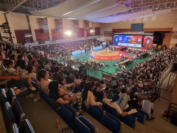 [고성=뉴시스] 씨름 경기 모습. (사진=뉴시스 DB). photo@newsis.com *재판매 및 DB 금지