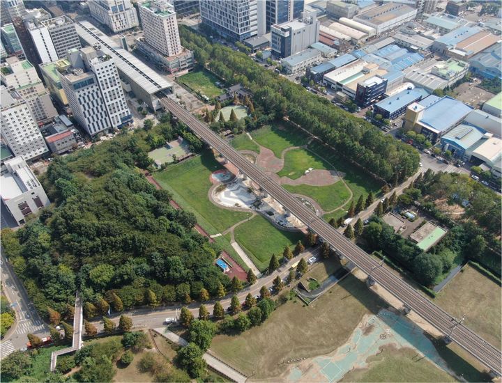 [인천=뉴시스] 방치돼 있는 인천 남동구 논현동 논현유수지. (사진=남동구 제공) 2025.02.20. photo@newsis.com *재판매 및 DB 금지