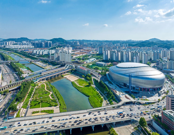 고척스카이돔 주변 도시 항공 전경